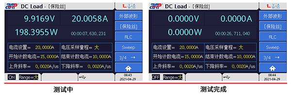 APM電子負(fù)載測(cè)試結(jié)果