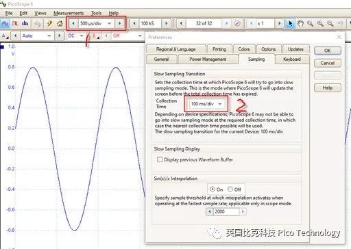 pico便攜示波器中的Streaming采集設(shè)置